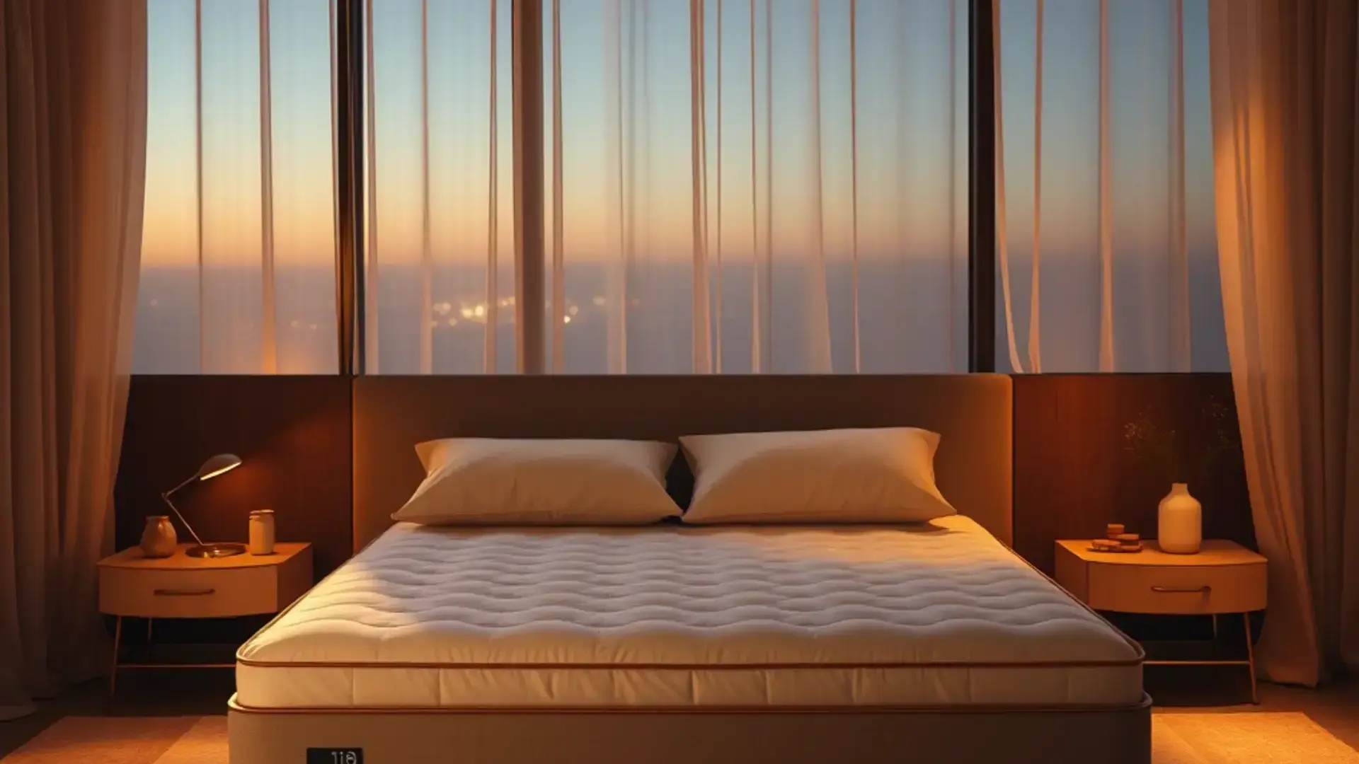 Luxurious bedroom with premium mattress